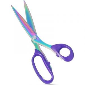 Ciseaux &agrave; tissu, ciseaux de tailleur en acier inoxydable rev&ecirc;tu de titane tr&egrave;s r&eacute;sistant, ciseaux de tailleur pour couper les tissus et le cuir,