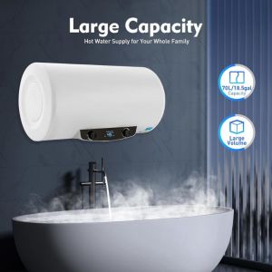 Chauffe-eau &eacute;lectrique - 70 l - Puissance de chauffage : 2000 W - Protection contre les fuites - Suspension horizontale am&eacute;lior&eacute;e - 25-75 &deg;C