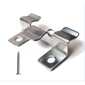 Lot de 100 clips de fixation pour terrasse en composite avec vis en acier inoxydable（hauteur 1 cm）