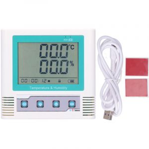 Enregistreur de donn&eacute;es USB temp&eacute;rature et humidit&eacute; avec &eacute;cran LCD - 5V CC (groupe 26W)