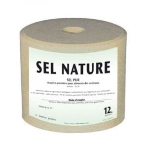 Bloc à lécher SEL NATURE 12KG pour chevaux