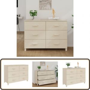 Vidaxl - Buffet hamar Marron miel 113x40x80 cm Bois massif de pin - Buffet - Commode - Meuble Rangement - Mobilier Salon - Décoration Intérieure
