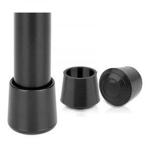 Cyslmuk - 4 x 16 embouts en caoutchouc - adaptés aux pieds de table, chaises, meubles - disponibles en différentes couleurs et tailles (16 mm, noir)