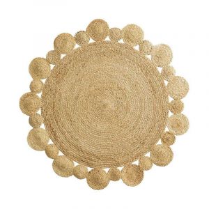Tapis D&eacute;co Rond en Jute 'Cordou' 120cm Naturel