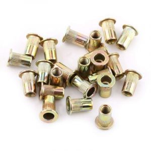 100 / 20Pcs M3-M12 Acier au Carbone Filet&eacute; Plat Rivet &eacute;crou Bride Rivnut Attache Nutsert(M6/100pcs),A