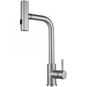 Robinet Cuisine avec Douchette Extractible, Mitigeur Cuisine Cascade avec 3 Modes de Jet, Robinetterie Evier Cuisine Escamotable Pivotant &agrave; 360&deg; en