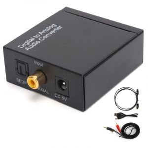 Adaptateur audio 3,5 mm Convertisseur coaxial optique num&eacute;rique vers analogique rca l r pour la commutation audio professionnelle &agrave; domicile (c&acirc;ble