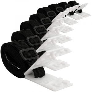 8 Pi&egrave;ces Enrouleur De B&acirc;che pour Piscine Sangles Et Clips De Fixation pour Les Enrouleurs Moulinet De Couverture Solaire De Piscine pour Tube Solaire