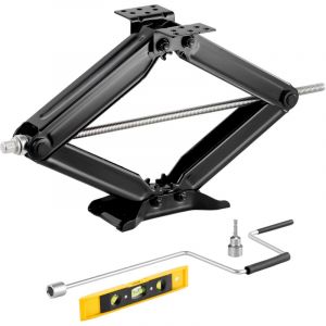 Mophorn Cric Losange Capacit&eacute; 2268 kg Plage de Levage 103-595 mm, Ensemble de 2 Cric Ciseaux, Stabilisateur pour Camping-car et Caravane, avec