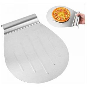 Pelle &agrave; Pizza Ronde en inox Pelle Grande Surface pour Four &agrave; Pain G&acirc;teau Lifter