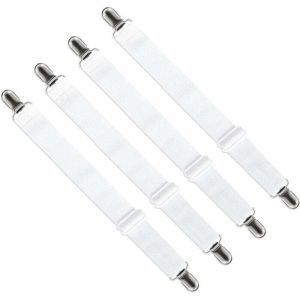 Tendeur de drap-housse ajustable (65 cm &agrave; 200 cm), sangle de fixation ajustable pour draps de lit, draps de canap&eacute;, housses de table &agrave; repasser