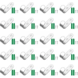 Lot de 20 Crochet Bache pour B&acirc;che De Remorque, 44 x 21 x 16 mm Attache Bache, Crochet pour Bache pour Remorque, Accessoires De Remorque De Voiture