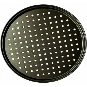 Ayyqh - Punch Pizza Pan Acier Au Carbone Plat Four Perforé Multi-Usages Plaque à Pizzac Anti-adhérent Plaques à Pizza Utilisée pour Pâtisserie, La