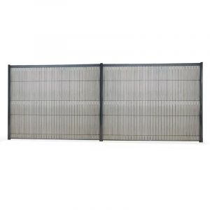 Kit lamelles occultantes rigide Composite pour panneau rigide Haut 153x250 Couleur 61 3D Wood Gris quartz Epaisseur 4.2 mm