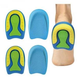 Jalleria - paires de talonnettes orthopédiques en gel de silicone pour talonnettes, tailles l et s, pour fasciite plantaire et douleurs au tendon