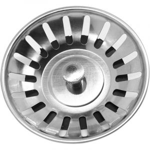 Ensoleille - Bouchon d'Évier de Cuisine, 8 cm Drainage Bouchon d'Évier en Acier Inoxydable Protector Bouchon de Vidage Lavabo pour Cuisine Salle de