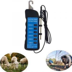 Testeur de tension, testeur de tension sans contact 10000V, testeur de cl&ocirc;ture &eacute;lectrique &agrave; pince de poche pour test de tension de cl&ocirc;ture &eacute;lectrique