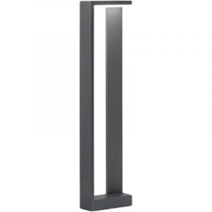 Borne de jardin LED Quad - 10W, IP65, 800 lm, H. 60 cm, 3000K, aluminium peint, borne ext&eacute;rieure, anthracite - Perenz