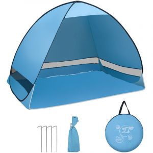 SWANEW Tente de plage pliante tente automatique UV 50+ tente de plage tente de camping bleue