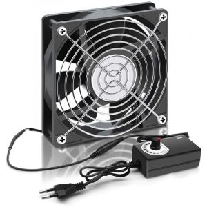 120mm 12V pc Ventilateur de Boîtier - Vitesse du Vent Réglable, , Ventilateur ac 220V - 240V, 2750RPM, Portable pc Ventilateur pour tv, Radio,