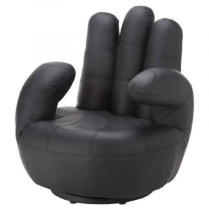 Fauteuil main pivotant catchy en simili - Noir