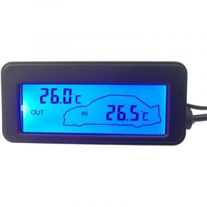 Thermomètre De Voiture Thermomètre Numérique Pour Voiture Température Intérieure Extérieure Jauge De Thermomètre Automobile 12 v Avec Affichage