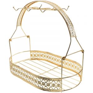 Feiyue - Porte-tasses Étagère à tasses en céramique Étagère à tasses à café de style européen Organisateur de tasses Panier de rangement en fer forgé