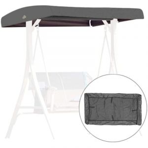 (Size:191x120x23cm,Color:Gris)Toile de Rechange pour Balancelle, Housse de Rechange 3 Places, Toit Balancelle de Jardin, Impermeable Couverture