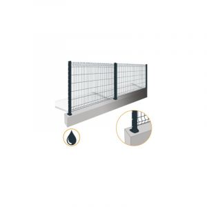 Cloture&jardin - Kit Grillage Rigide Gris Anthracite 30M - jardipremium - Fil 4/5mm - Sur Platines - 1,23 m&egrave;tre