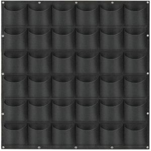 Sac &agrave; Plantes Mural 36 Poches - Sac De Plantation Vertical - Jardini&egrave;re Design &agrave; Suspendre - Mur V&eacute;g&eacute;tal Ext&eacute;rieur - Jardin Mural Souple en Feutre