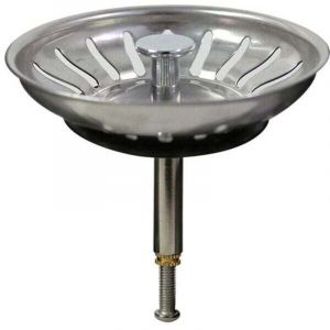 Bouchon Evier Cuisine Inox - Filtre Evier Cuisine Universel Bonde Evier avec Grille Evier Cuisine Antiblocage, Panier pour Evier Inox Vidange Rapide