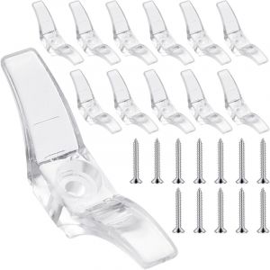 Lot de 12 supports de cordon de store en plastique transparent pour fenêtre, taquets avec vis, crampons de sécurité pour la maison, le bureau, les