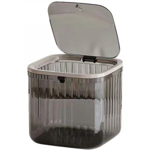 Noir Mini Poubelle de Table,Poubelle de Table, Mini Poubelle de Bureau, Corbeille &agrave; Papier de Bureau Transparente de Haute Apparence, For