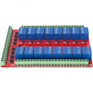 Carte d'interface de module de relais &agrave; 16 canaux de type isol&eacute;, d&eacute;clencheur de niveau haut/bas (DC 24 V)