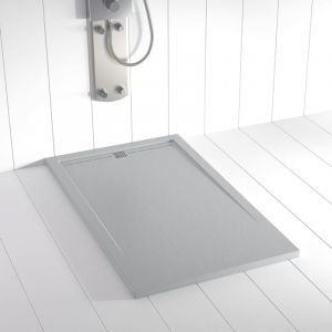 Receveur de douche Resine FLOW Gris (grille coloure)- 70x120 cm - Grille + Valve OFFERTE