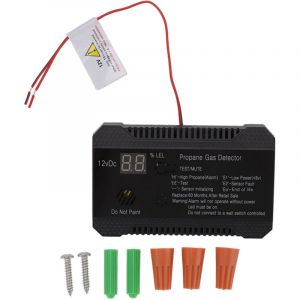 D&eacute;tecteur de gaz propane RV 85 dB Alarmes sonores Alarme propane RV avec capteur certifi&eacute; UL Noir.