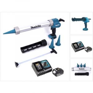 Makita DCG 180 RT1X Pistolet &agrave; cartouche sans fil 18 V 300 / 600 ml + 1x batterie 5,0 Ah + chargeur