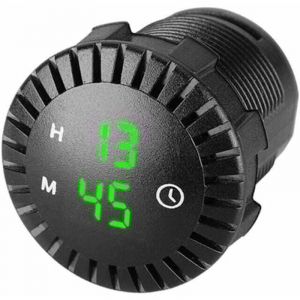 Horloge led de voiture Horloge tactile Horloge numérique de voiture étanche 12V / 24V Mini horloge digitale led Mini Horloge De Moto Diamètre de 2,01