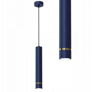 Lampe Suspendu Spot Tube Icicile Metal Gu10 Bleu Marine