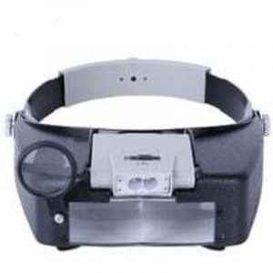 Bandeau Loupe Horloger Mains Libres Loupe avec Lumi&egrave;re Casque Loupe Grossissante avec LED Lumi&egrave;re, pour Horloger, Bijoutier, Lecture
