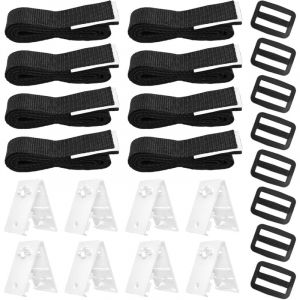Enrouleur Bache Piscine - Kit de Fixation pour Bâche Solaire de Piscine - 8 Sangles de Fixation pour Bâche Solaire de Piscine - Kit de Sangles de