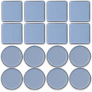 16 pi&egrave;ces Patins en T&eacute;flon Adh&eacute;sifs Patin Glisseur en Teflon Patins en T&eacute;flon pour Meubles Patins Autocollants en T&eacute;flon Patins de Meubles Ronds pour