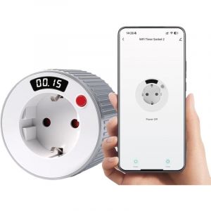 Prise Connect&eacute;e WiFi, Countdown Timer Prise Minuteur da 1 Minutos a 24 Horas Minuteur Prise Electrique Programmateur Prise Electrique avec Timer