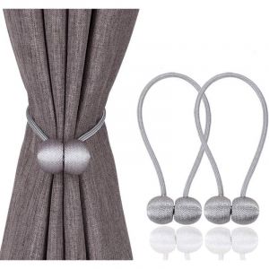 YMYNY Embrasses de rideaux magn&eacute;tiques &agrave; clipser - Supports pour embrasses de fen&ecirc;tre pour la maison et le bureau, attaches d&eacute;coratives en corde,