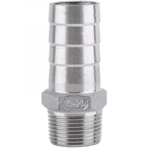 Raccord de tuyau, adaptateur, raccord filet&eacute; m&acirc;le en acier inoxydable SS304, raccord BSP, tuyau cannel&eacute;, connecteurs de pi&egrave;ces (3/4'' x 25 mm)