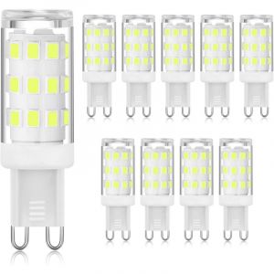 Ampoule LED G9 6000K Blanc froid 3W, LED &agrave; douille G9 &agrave; deux broches (&eacute;quivalent halog&egrave;ne 40W), ampoules G9 &agrave; &eacute;conomie d'&eacute;nergie pour lustre, pas de