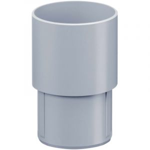 Raccord de tuyau de descente, raccord de tuyau d'&eacute;coulement en pvc Accessoires de goutti&egrave;re, montage simple par embo&icirc;tement, Made in Germany - 75mm