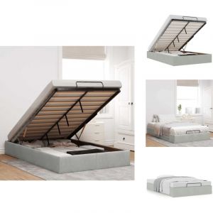 Vidaxl - Cadre de lit ottoman sans matelas gris clair 120x200 cm velours - Lit Ottoman - Lits Ottoman - Cadre De Lit - Cadre De Lit Avec Rangement