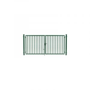 Cloture&jardin - Portail Barreaud&eacute; Vert jardiplus - Largeur 3m - 1,50 m&egrave;tre