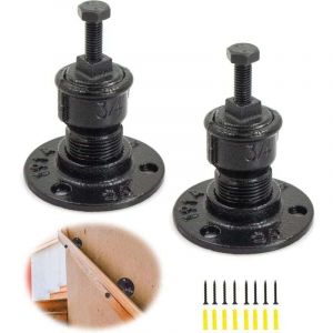 Support Main Courante Rampe Escalier - Support de main courante d'escalier noir Support de main courante en fer épais de style industriel pour